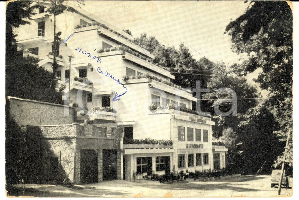 Cartolina originale da collezione 1964 ROCCA DI PAPA ROMA Hotel VILLA ORTENSIE Cartolina DANNEGGIATA FG VG 1