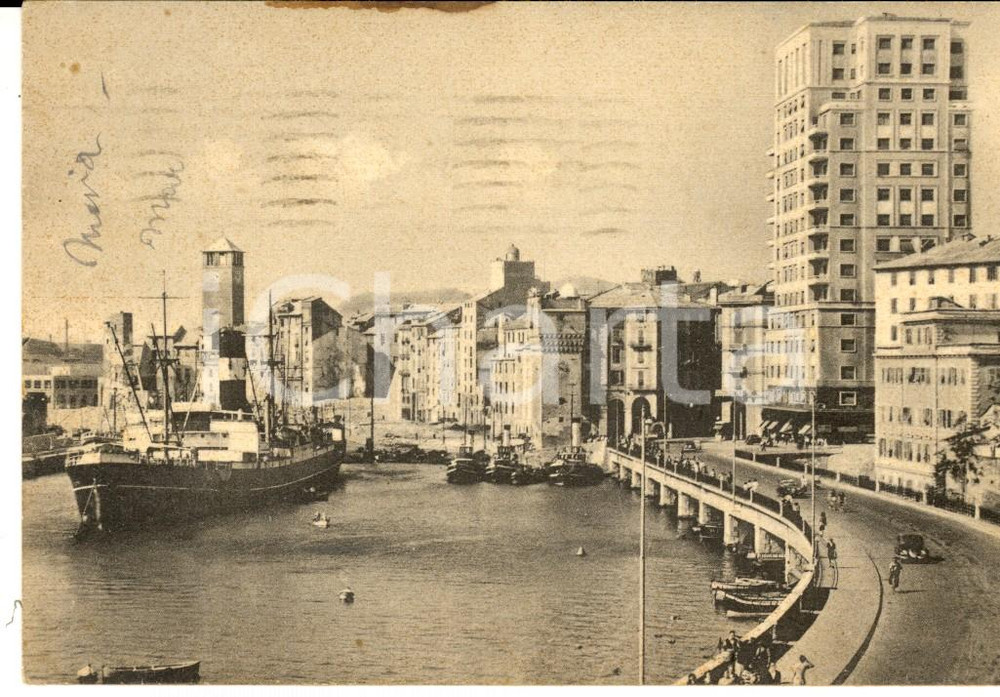 Cartolina originale da collezione 1922 SAVONA Corso MATTEOTTI e grattacielo Cartolina postale FP VG 1
