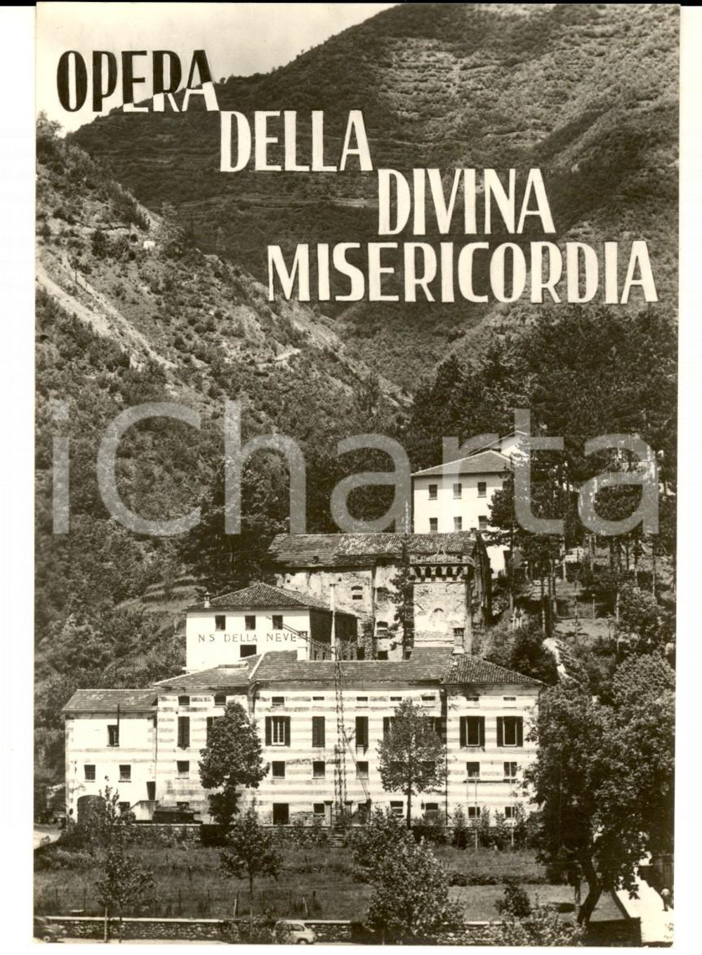 Cartolina originale da collezione 1965 GORRETO GE Opera della Divina Misericordia  Casa Madre Cartolina FG VG 1