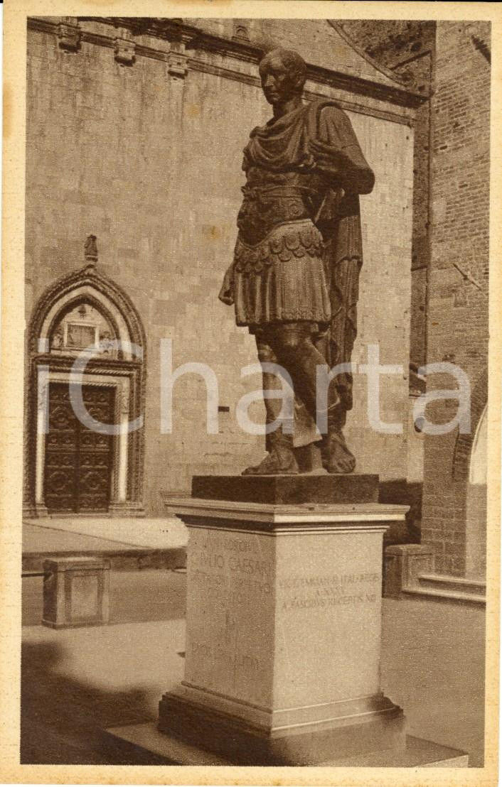 Cartolina originale da collezione 1930 ca ARTE Statua di GIULIO CESARE a CIVIDALE DEL FRIULI Cartolina FP NV 1