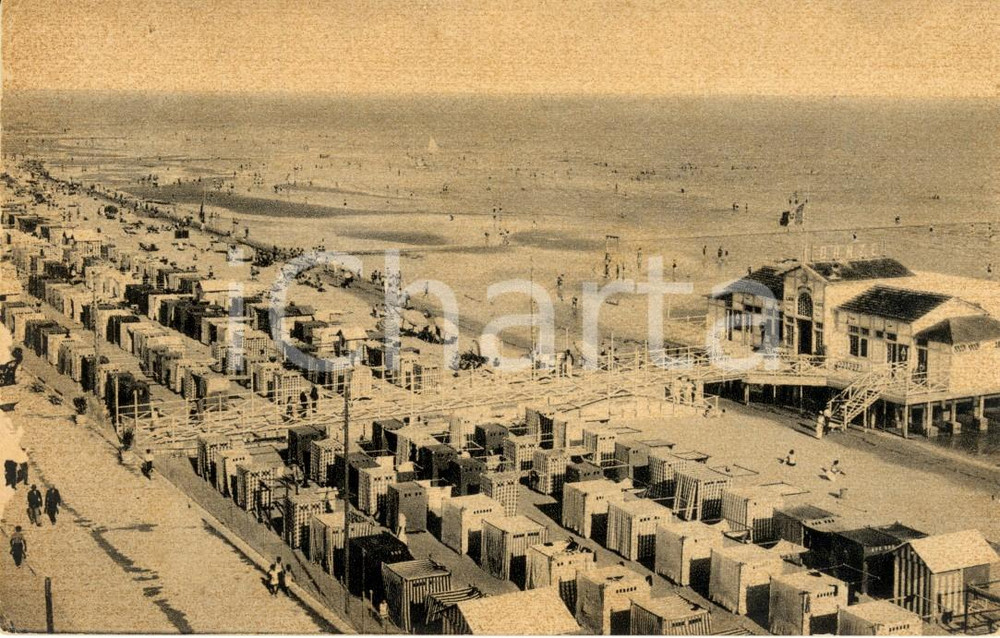 Cartolina originale da collezione 1939 GRADO GO Veduta della spiaggia con stabilimento balneare Cartolina FP VG 1