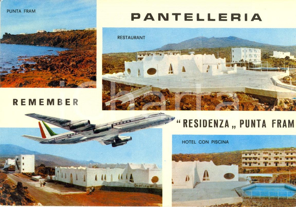 Cartolina originale da collezione 1967 PANTELLERIA TP Vedutine della Residenza Hotel PUNTA FRAM Cartolina FG VG 1