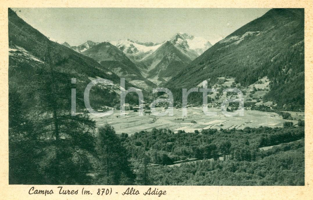 Cartolina originale da collezione 1940 ca CAMPO TURES BZ Veduta panoramica paese e vallata Cartolina FP NV 1