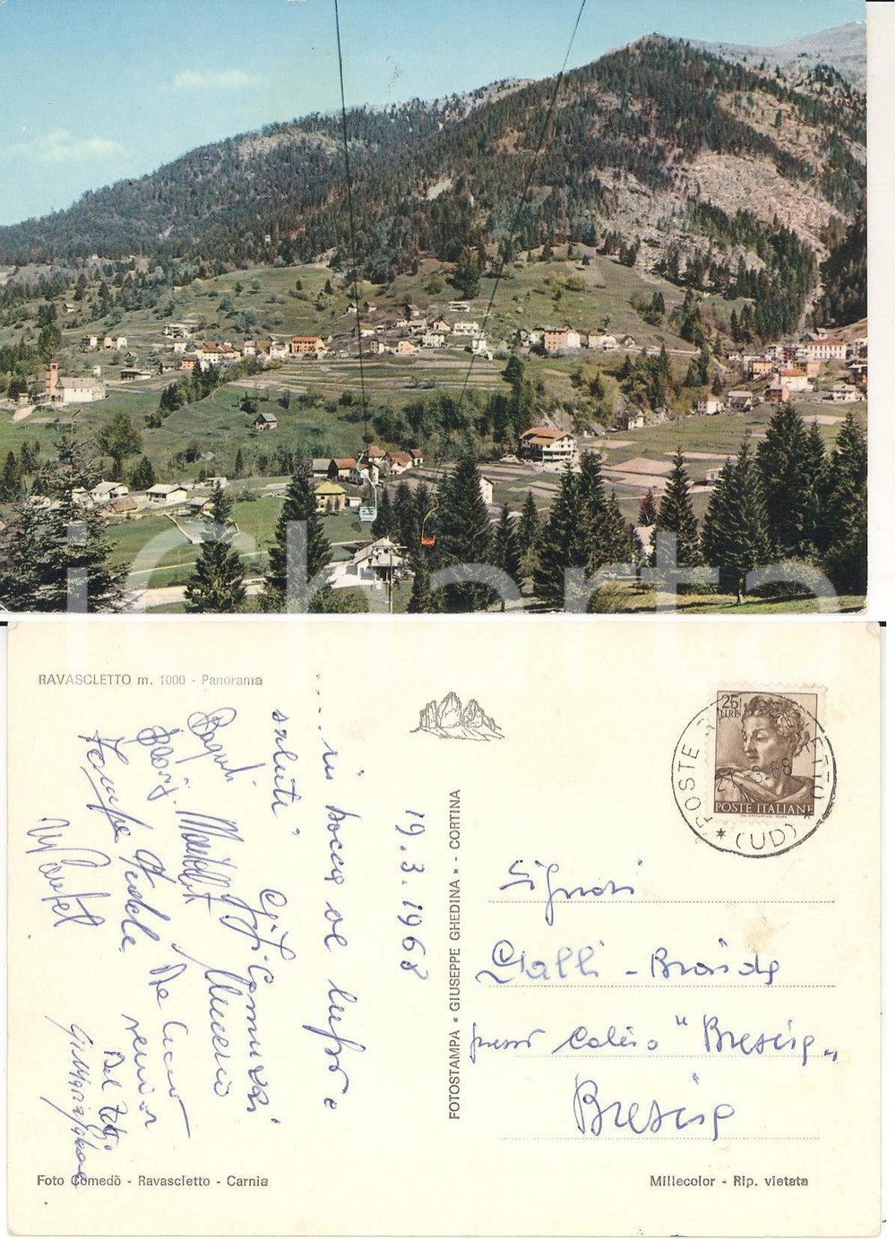 Autografo originale 1968 RAVASCLETTO Cartolina AUTOGRAFI CALCIO Adriano FEDELE  GALEONE  DEL ZOTTO 1