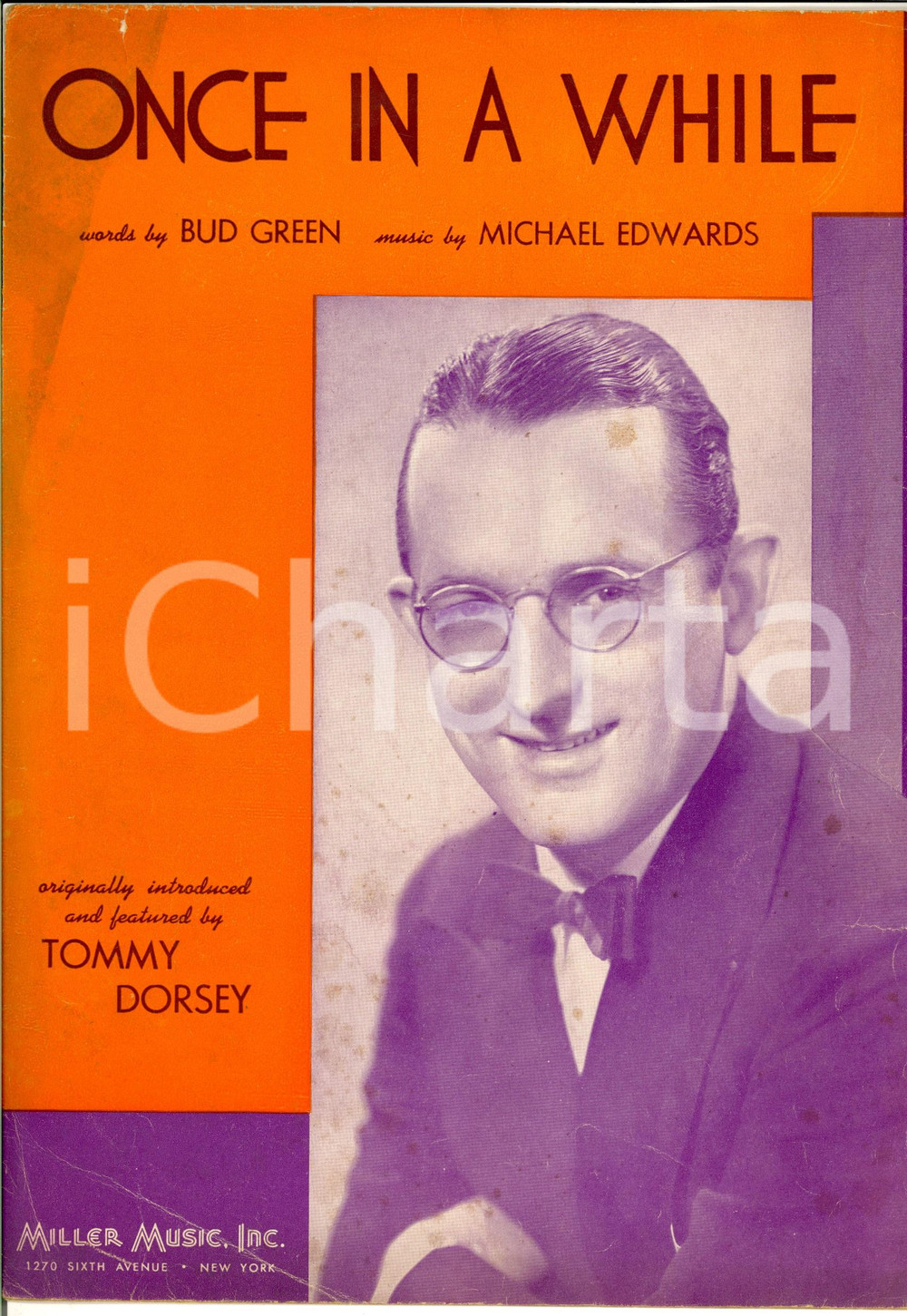 1937 Bud GREEN Michael EDWARDS Once in a while - Tommy DORSEY *Spartito MILLER