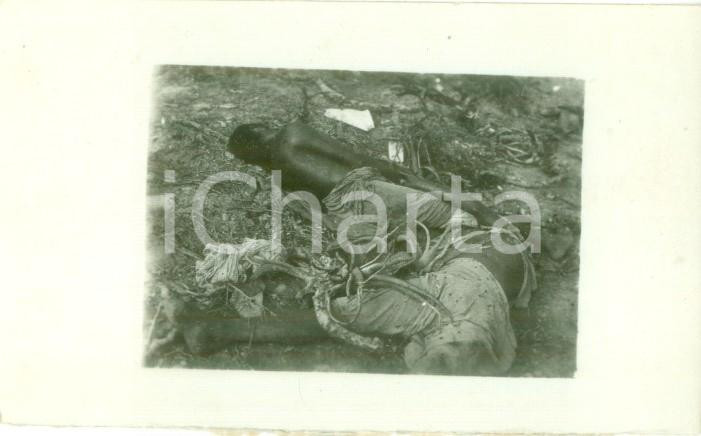Fotografia d epoca originale 1935 ERITREA A.O.I. Abissini caduti in battaglia Fotografia cm 9 x 5 1