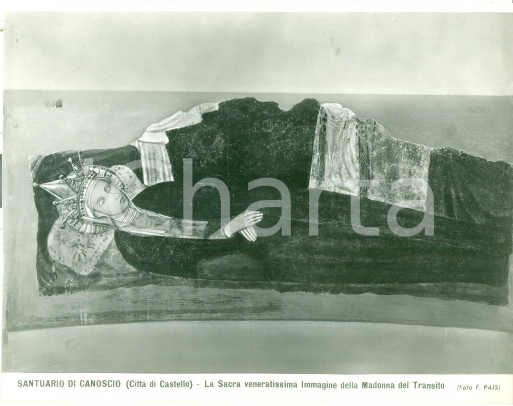 1955 ca CITTÀ DI CASTELLO (PG) Madonna del Transito Santuario CANOSCIO Foto PAIS