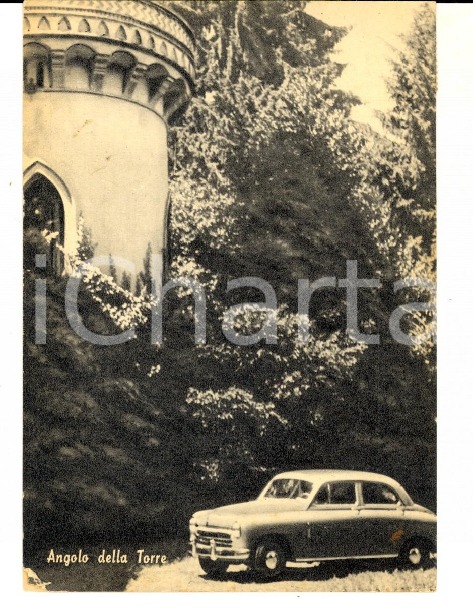 Cartolina originale da collezione 1973 SAN SECONDO DI PINEROLO Castello MIRADOLO Angolo torre  Cartolina con auto 1