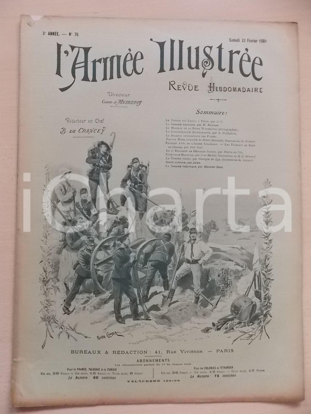 Giornale, rivista storica 1901 ARMEE ILLUSTREE Le 2e RÃ©giment de Hussards saxons Revue annÃ©e III nÂ° 76 1