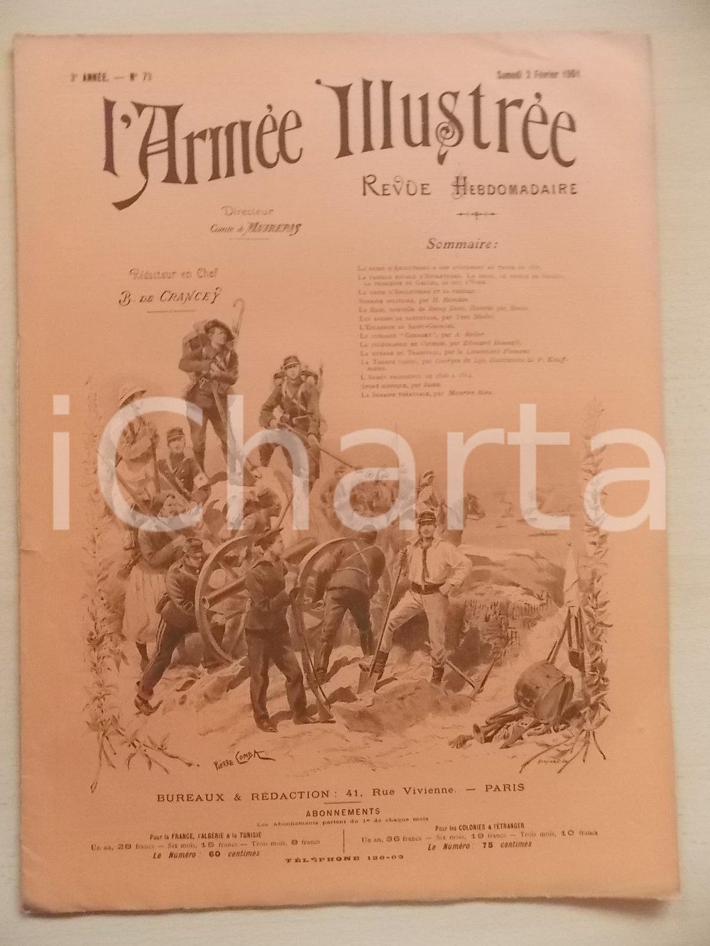 Giornale, rivista storica 1901 ARMEE ILLUSTREE La famille royale d Angleterre Revue annÃ©e III nÂ° 73 1