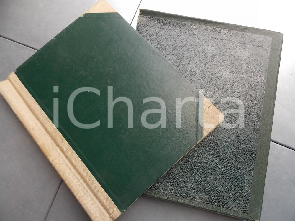 Oggetto da collezione cartaceo 1950 ca Raccoglitore per marche da bollo VUOTO con custodia VINTAGE 24x31 cm 1