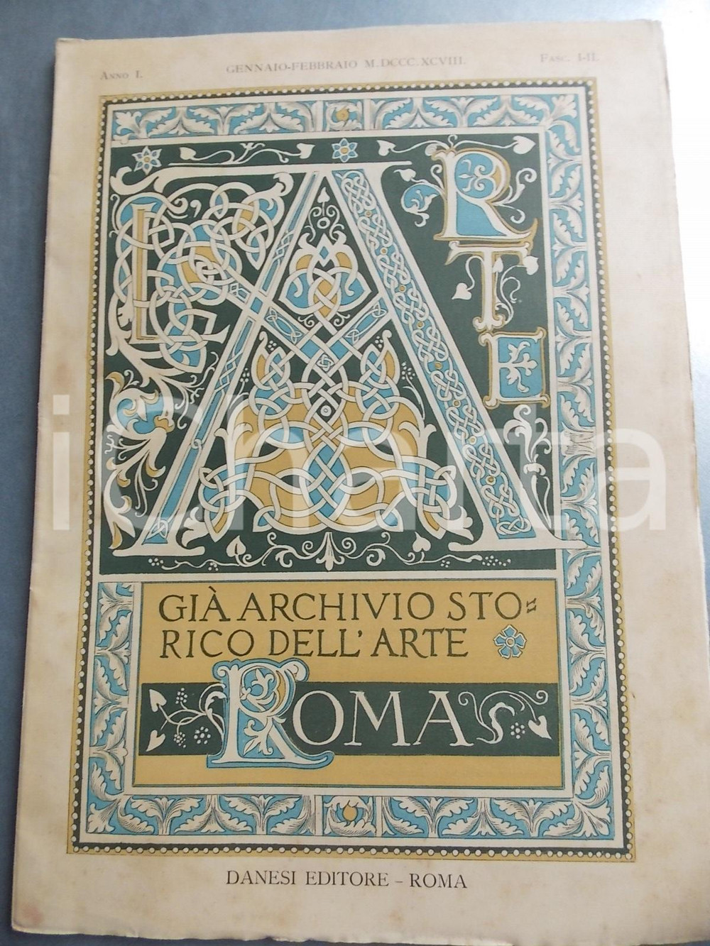 Giornale, rivista storica 1898 L ARTE Avori del conte Stroganoff Rivista anno I fasc. III ed. DANESI 1