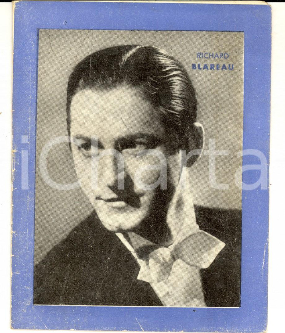 Materiale pubblicitario d’epoca 1950 ca PARIS Salle PLEYEL Orchestre Richard BLAREAU en concert Programme 1
