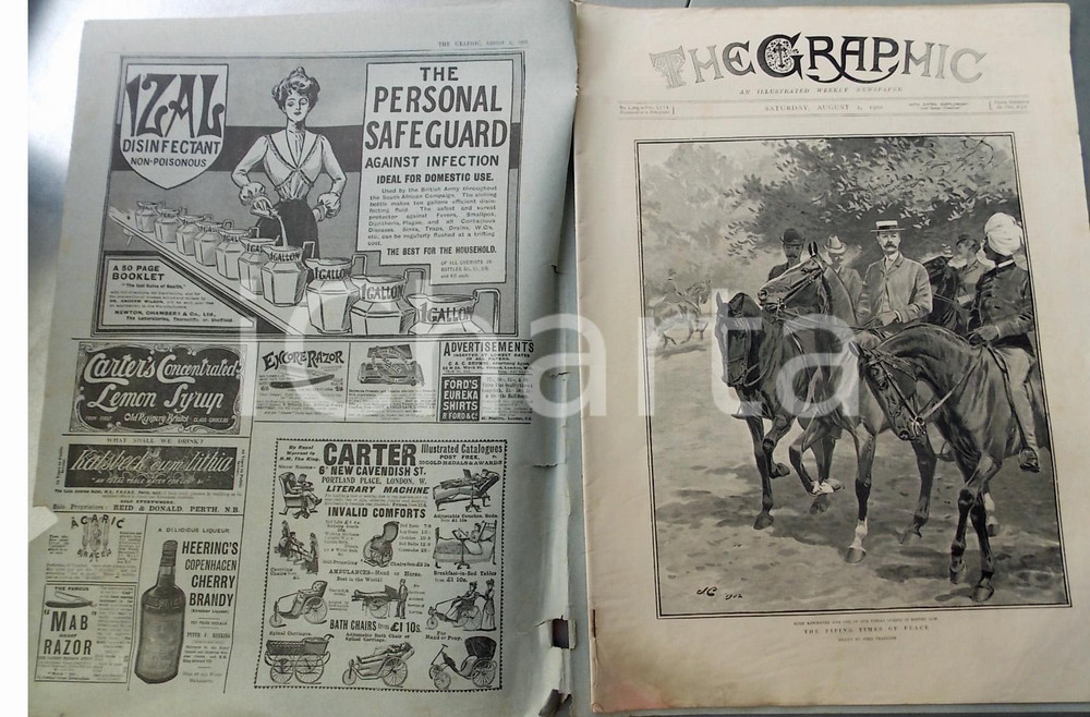 Giornale, rivista storica 1902 THE GRAPHIC Lord KITCHENER and our indian guests Review vol. LXVI nÂ° 1705 1