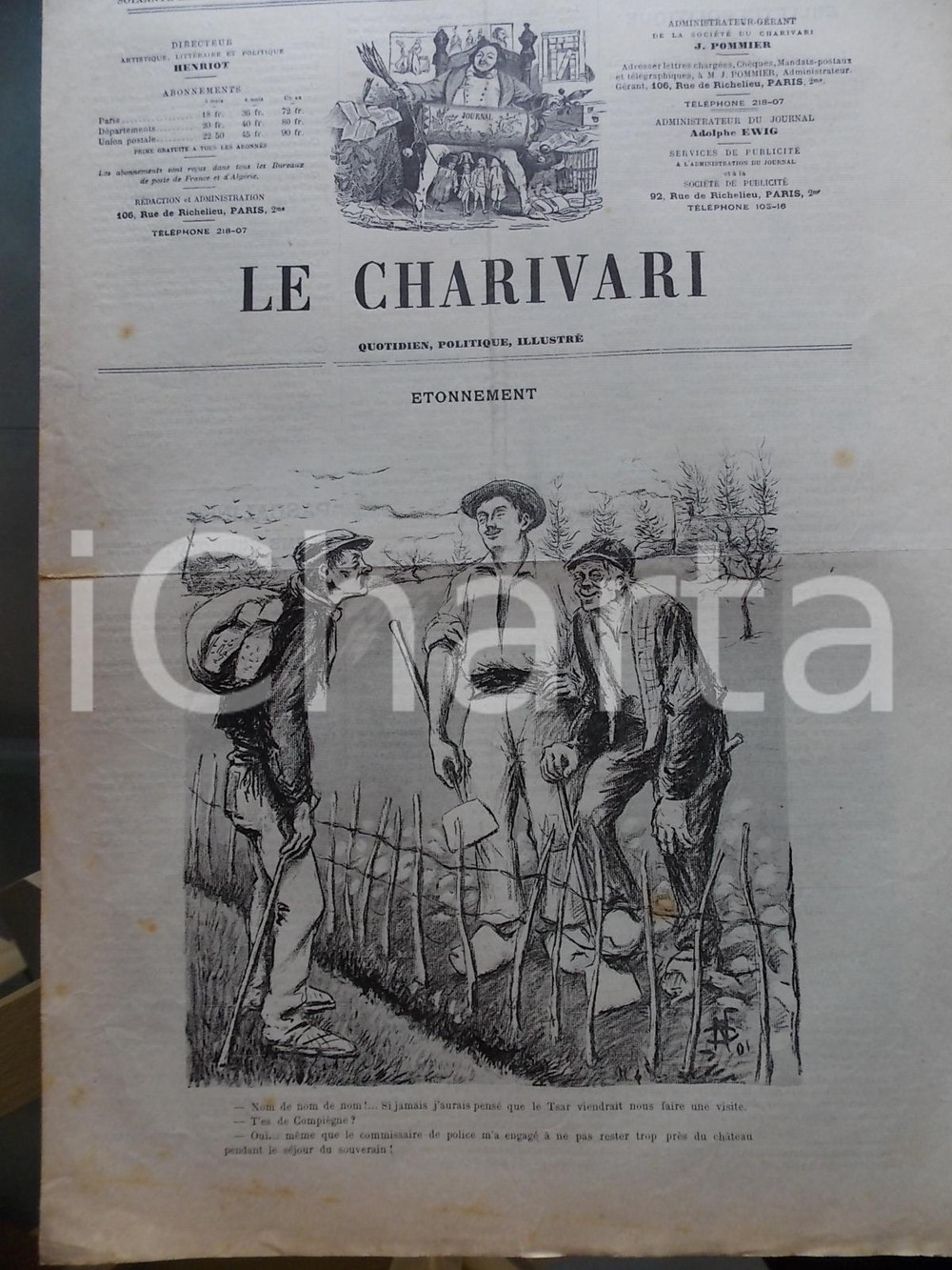 Giornale, rivista storica 1901 LE CHARIVARI Histoire ancienne comique  Virgil ILLUSTRE  DAUMIER 1