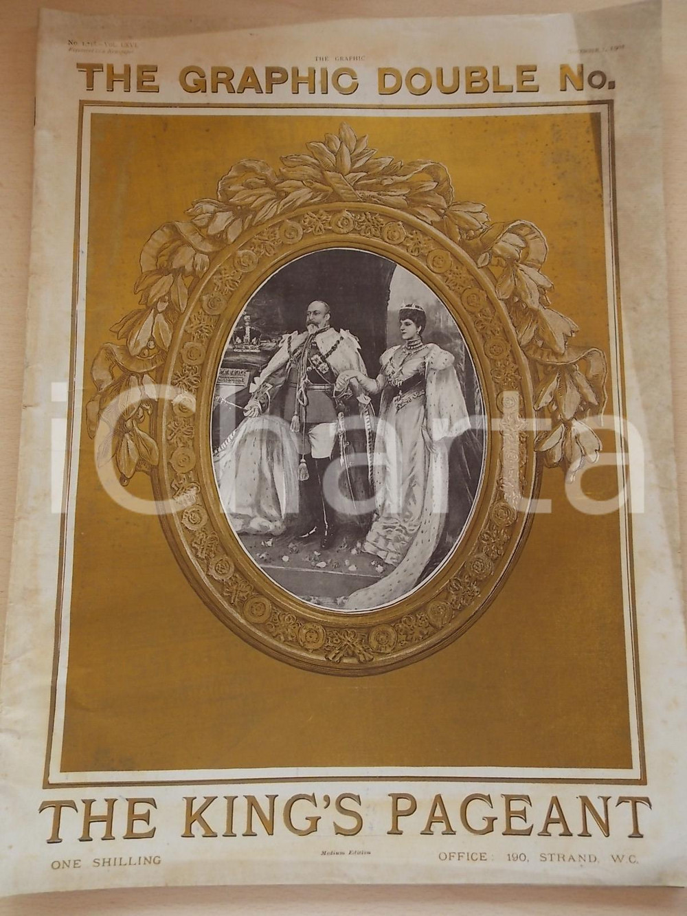 Giornale, rivista storica 1902 THE GRAPHIC The King s Pageant Review vol. LXVI nÂ° 1718 sovracoperta 1