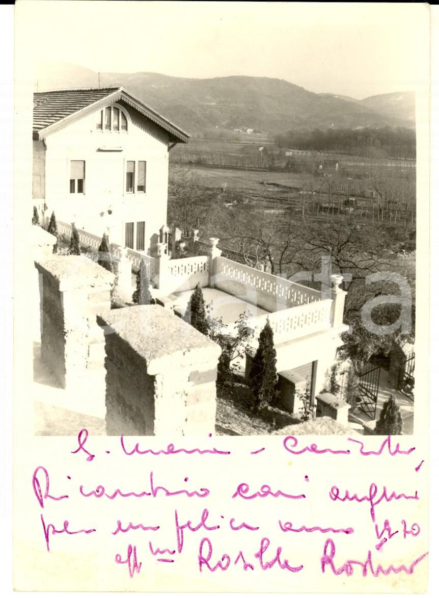 Autografo originale 1970 SANTA MARIA SV Veduta con villa Fotografia auguri Rosilde ROSINO 10x14 1