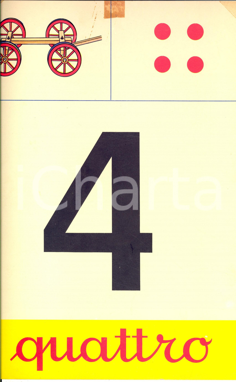Stampa, bozzetto originale 1970 SCUOLE ELEMENTARI Numeratore murale ILLUSTRATO Quattro Ed. LA SCUOLA 22x35 1