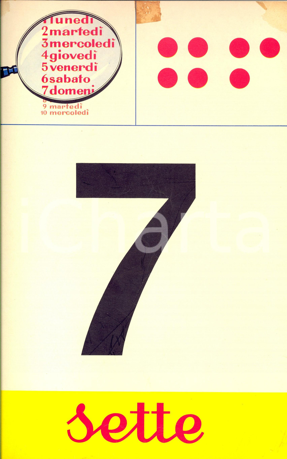 Stampa, bozzetto originale 1970 SCUOLE ELEMENTARI Numeratore murale ILLUSTRATO Sette Ed. LA SCUOLA 22x35 1