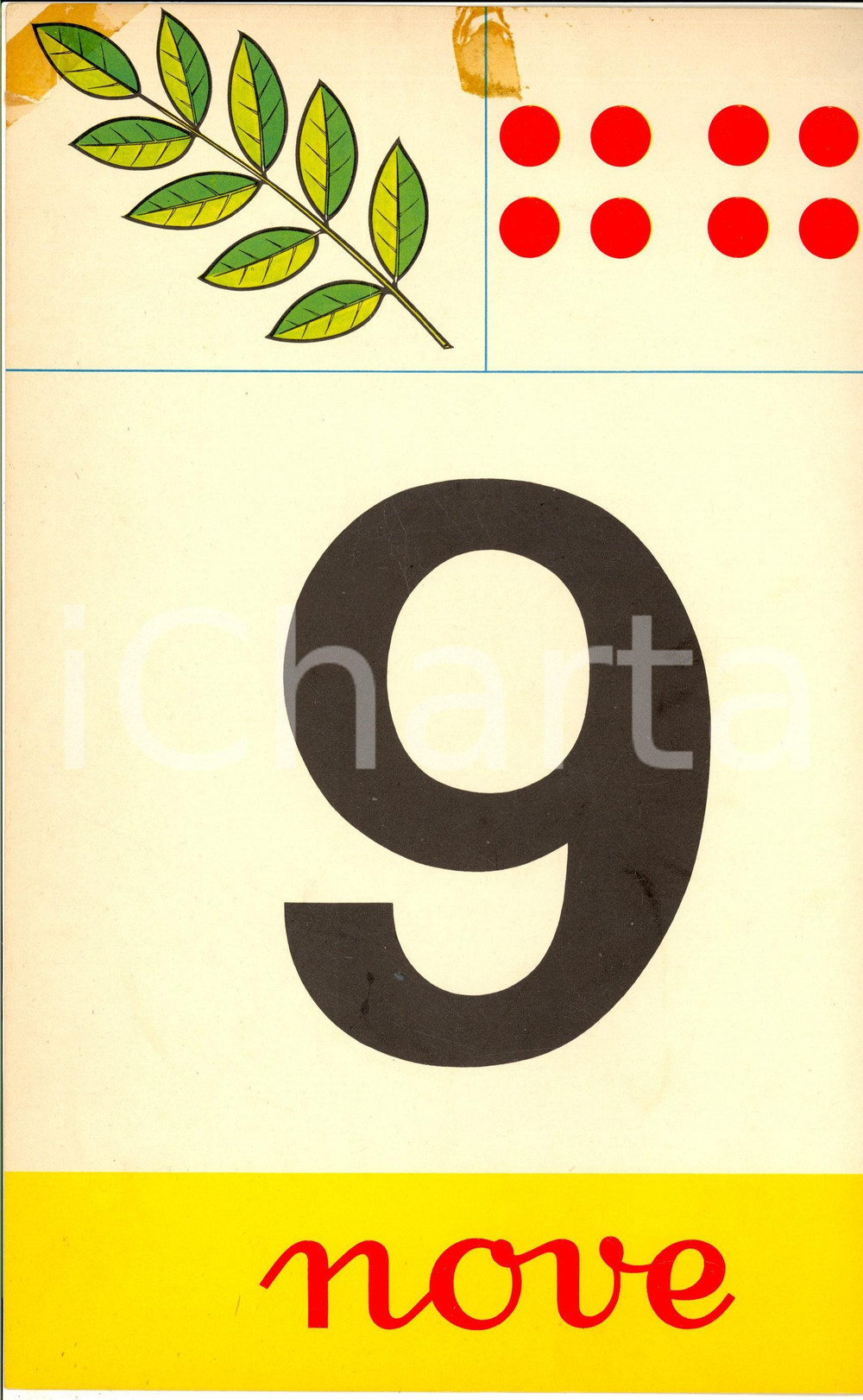 Stampa, bozzetto originale 1970 SCUOLE ELEMENTARI Numeratore murale ILLUSTRATO Nove Ed. LA SCUOLA 22x35 1