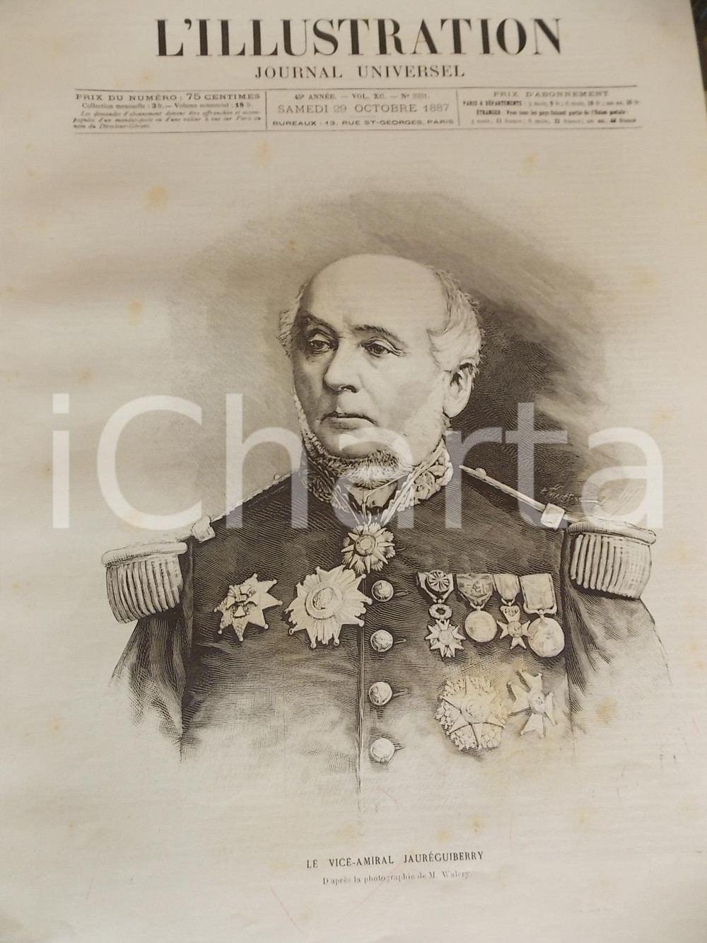Giornale, rivista storica 1887 L ILLUSTRATION Le meeting de Tours Rivista ILLUSTRATA  anno 45 n° 2331 1