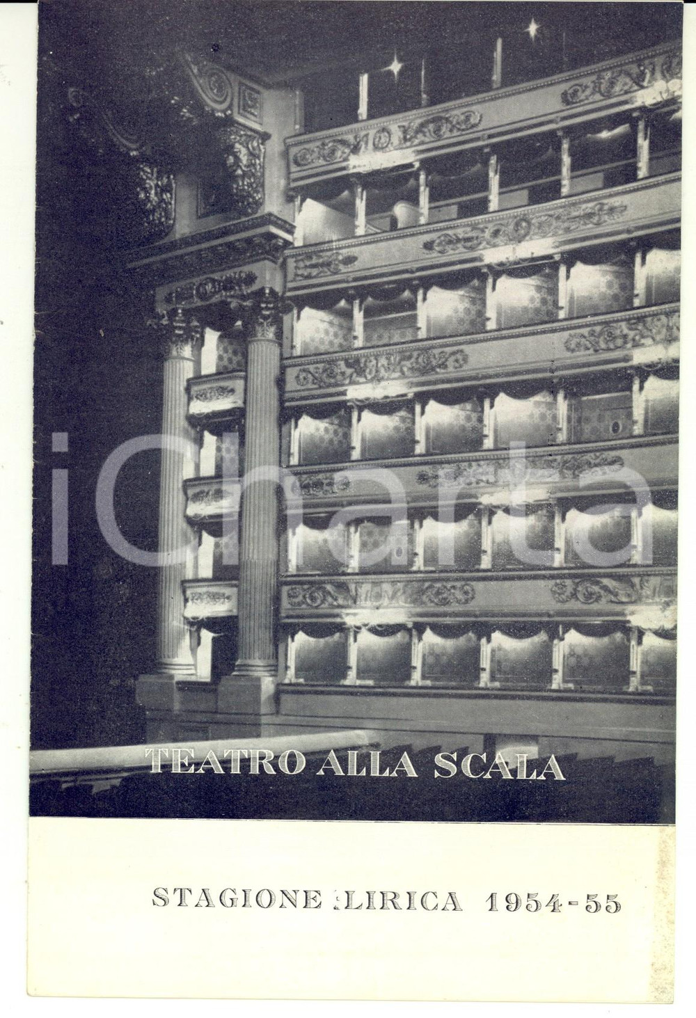 Documento originale, autentico 1954 MILANO TEATRO ALLA SCALA Programma stagione lirica ILLUSTRATO 1