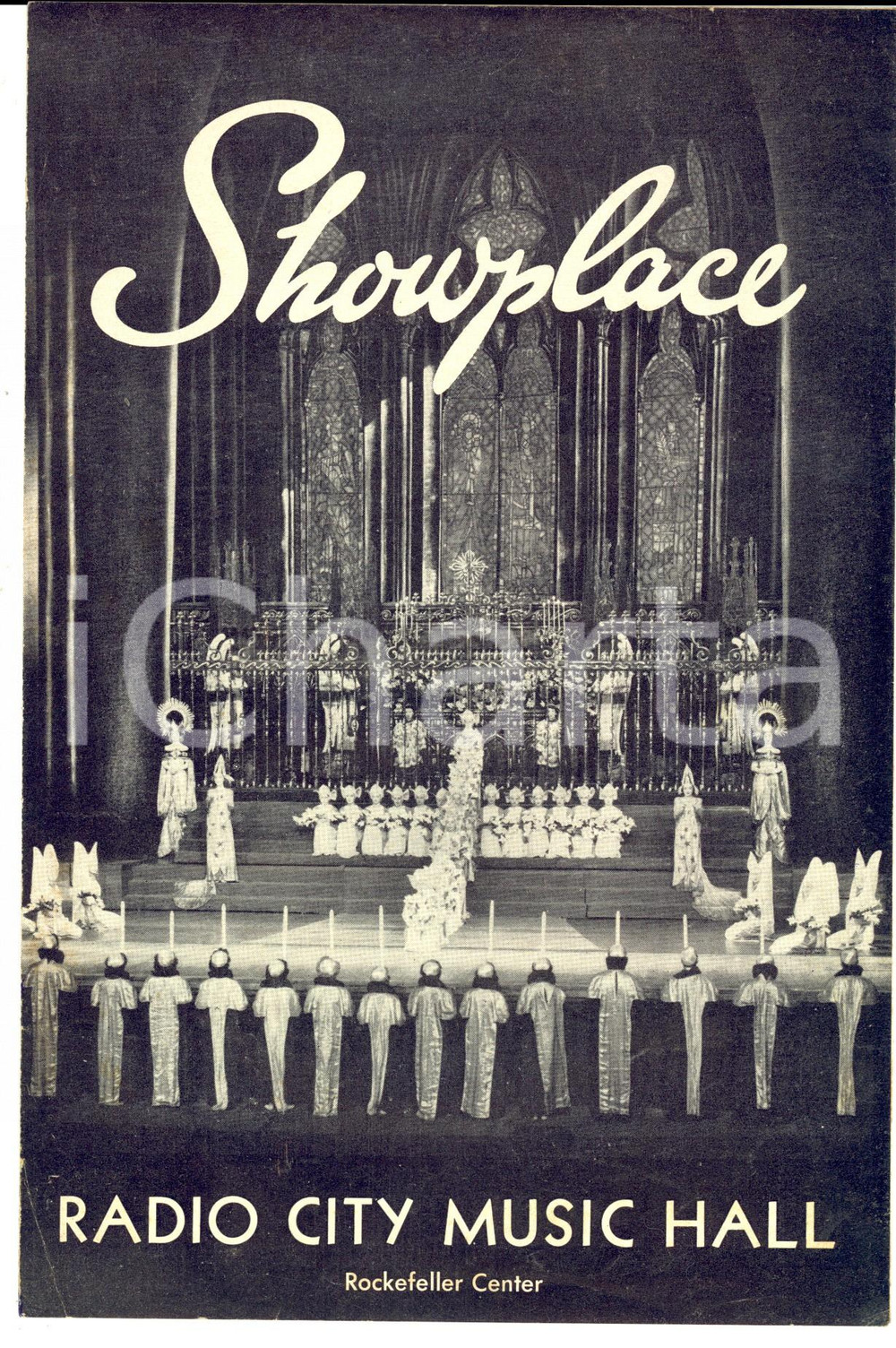 Materiale pubblicitario d’epoca 1954 NEW YORK USA RADIO CITY MUSIC HALL Programma aprile ILLUSTRATO 1