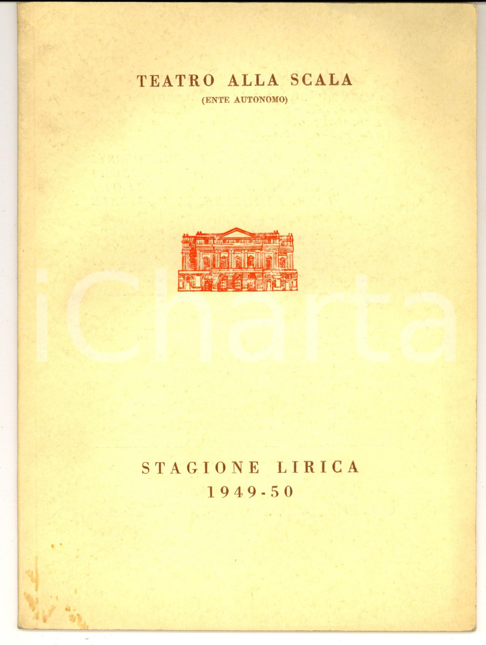 Materiale pubblicitario d’epoca 194950 MILANO TEATRO ALLA SCALA Programma FALSTAFF ILLUSTRATO 1