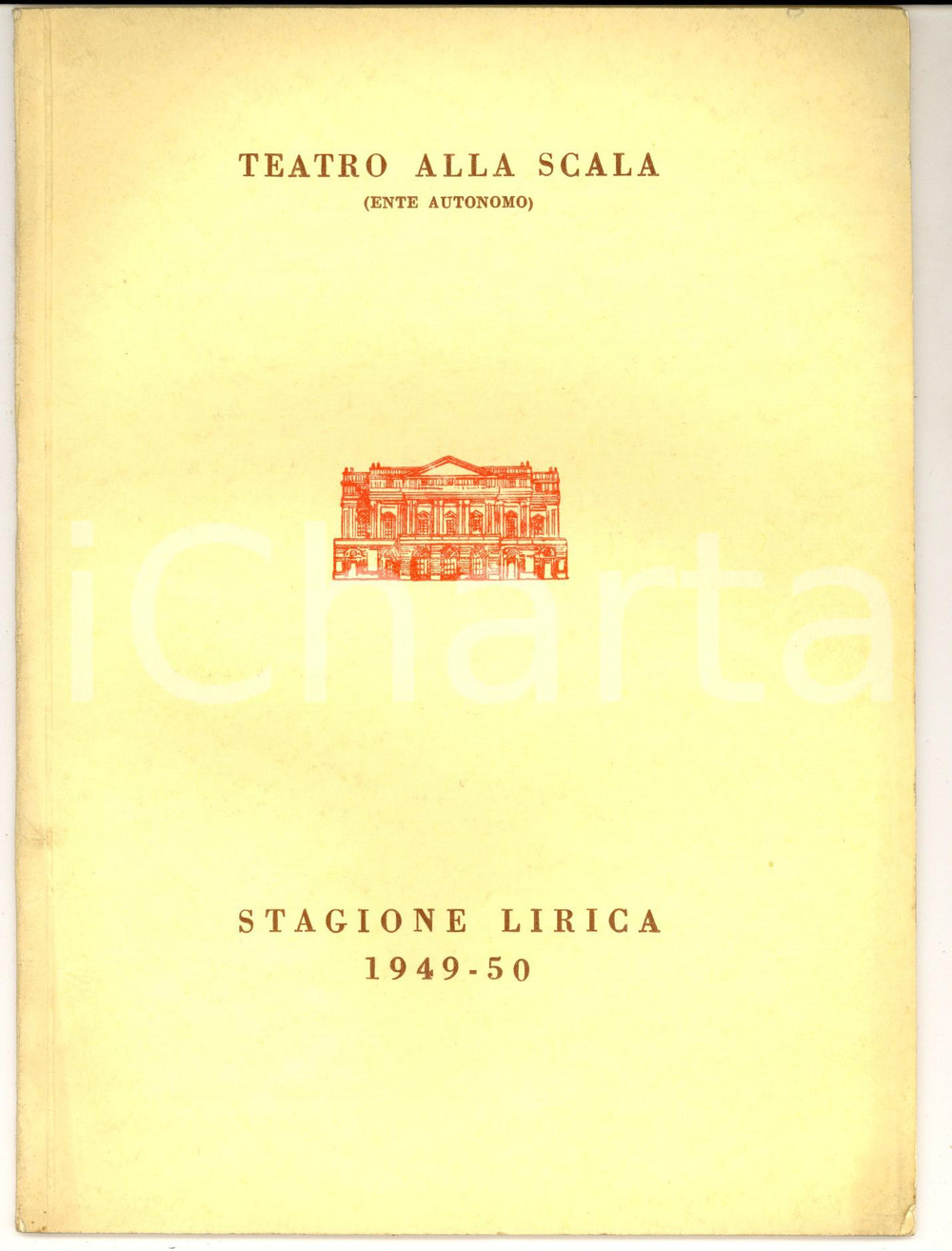 Materiale pubblicitario d’epoca 1949 MILANO TEATRO ALLA SCALA Pierino e il lupo La giara La bella addormentata 1
