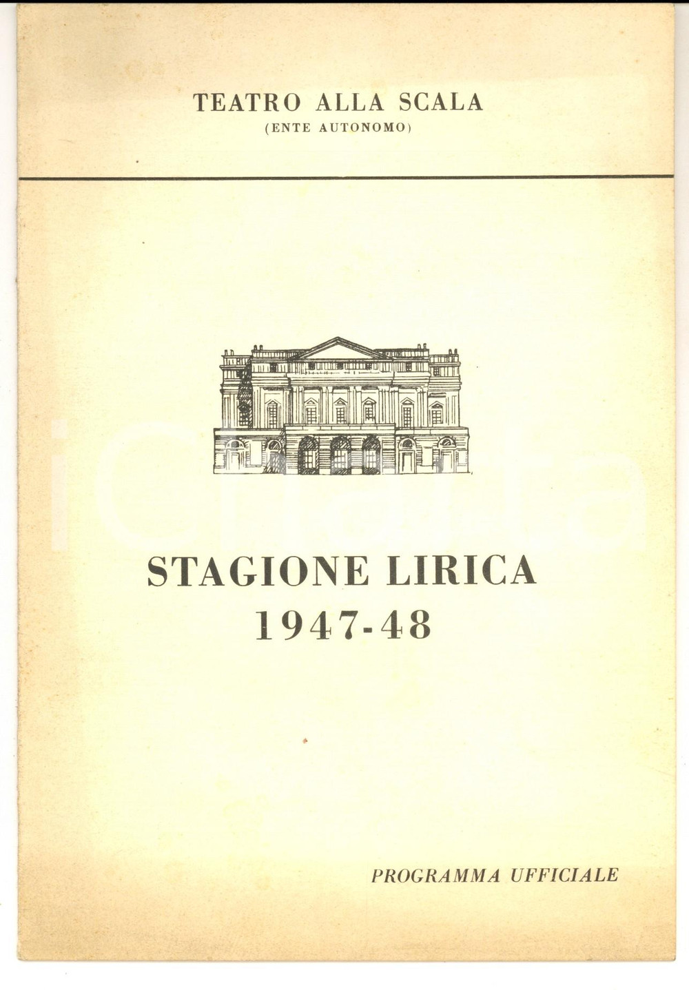 Materiale pubblicitario d’epoca 194748 MILANO TEATRO ALLA SCALA Programma di sala GLI INCATENATI  SALOME 1