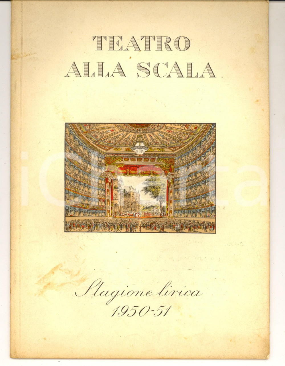 Materiale pubblicitario d’epoca 195051 MILANO TEATRO ALLA SCALA Programma ANDREA CHENIER ILLUSTRATO 1