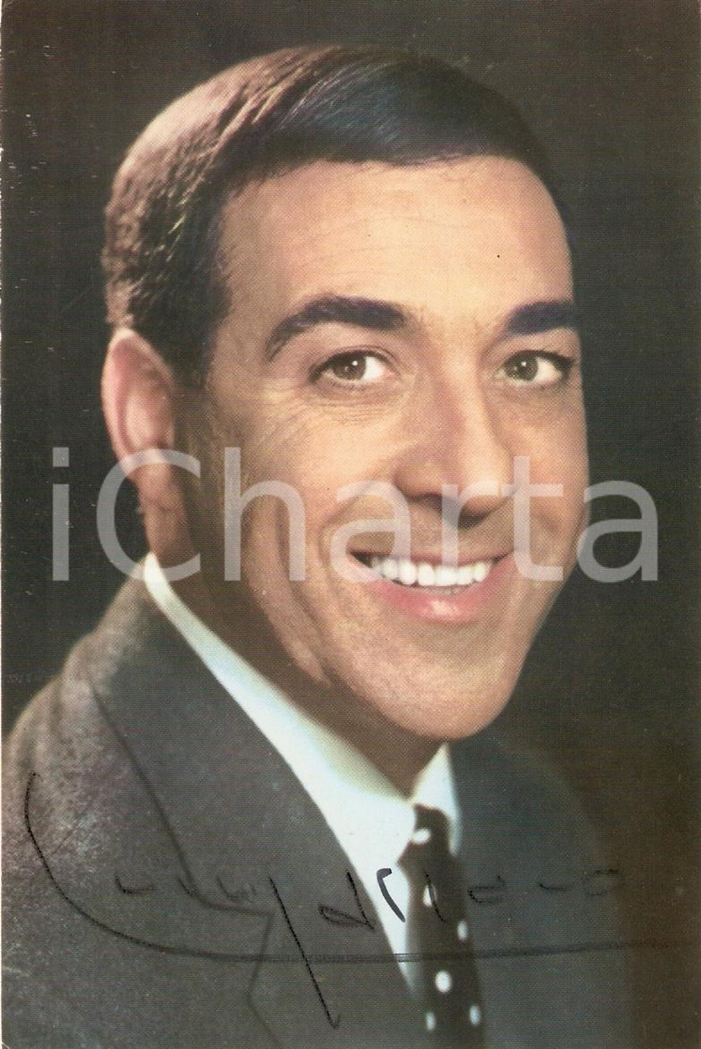 Autografo originale 1965 ca FRANCE Tenore Luis MARIANO  Autografo Fotografia seriale 1