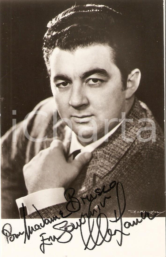 Autografo originale 1960 ca OPERA Tenore Albert LANCE Autografo Cartolina FP NV 1