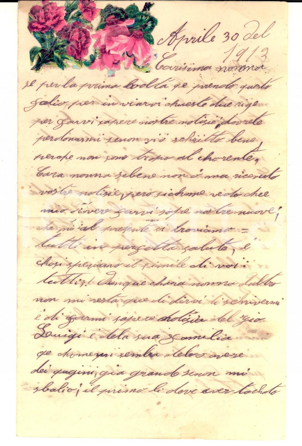 Manoscritto, lettera originale 1913 BUENOS AIRES Lettera di Eugenia FERRARI DI RAVERA emigrata piemontese 1