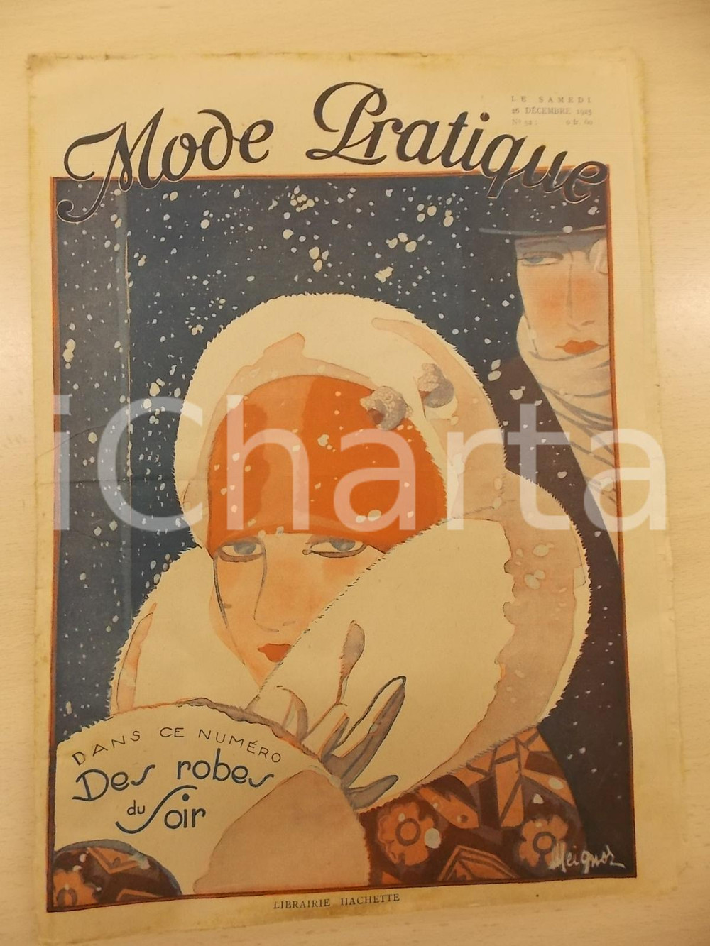 Giornale, rivista storica DÃ©cembre 1925 PARIS MODE PRATIQUE Journal femme et maison nÂ°52  Robes du soir 1