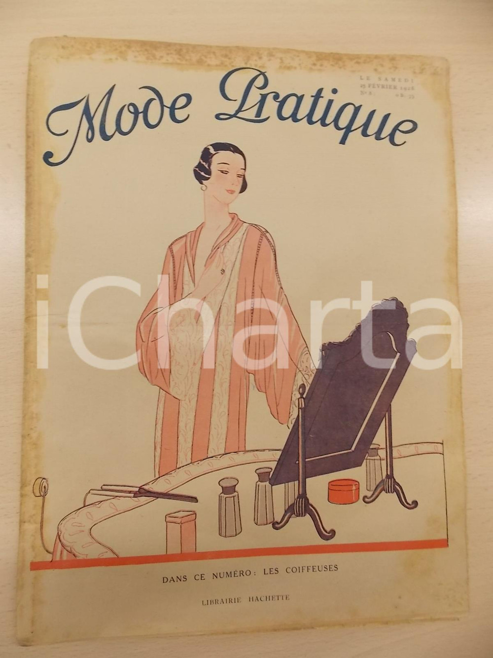 Giornale, rivista storica Février 1928 PARIS MODE PRATIQUE Journal femme et maison n° 8 Les coiffeuses 1