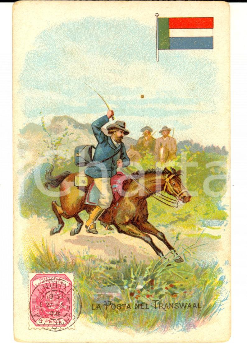 Cartolina originale da collezione 1920 ca MILANO Posta nel TRANWAAL Pubblicità LYSOFORM Achille Brioschi cartolina 1
