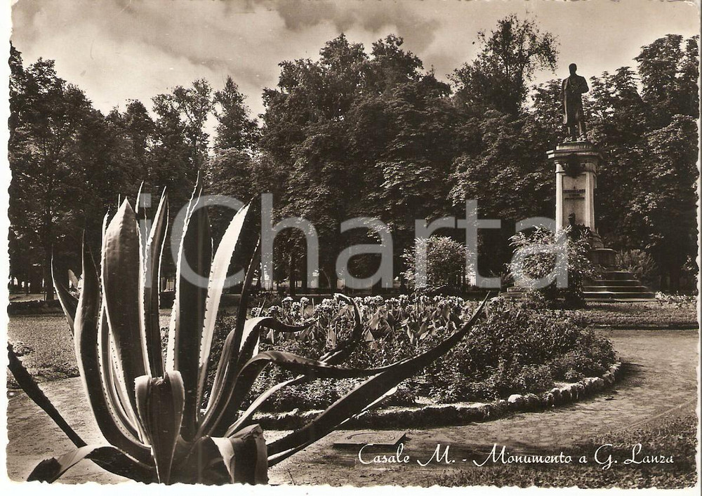 1955 ca CASALE MONFERRATO (AL) Monumento a Giuseppe LANZA *Cartolina FG NV
