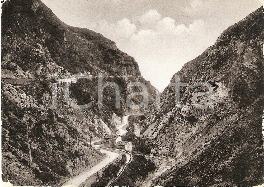 Cartolina originale da collezione 1965 GUBBIO PG Gola del Bottaccione Cartolina FG VG 1