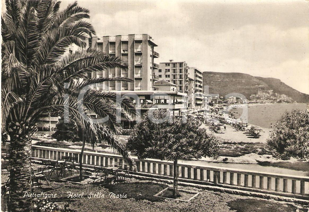 Cartolina originale da collezione 1960 PIETRA LIGURE SV Hotel STELLA MARIS Cartolina FG VG 1