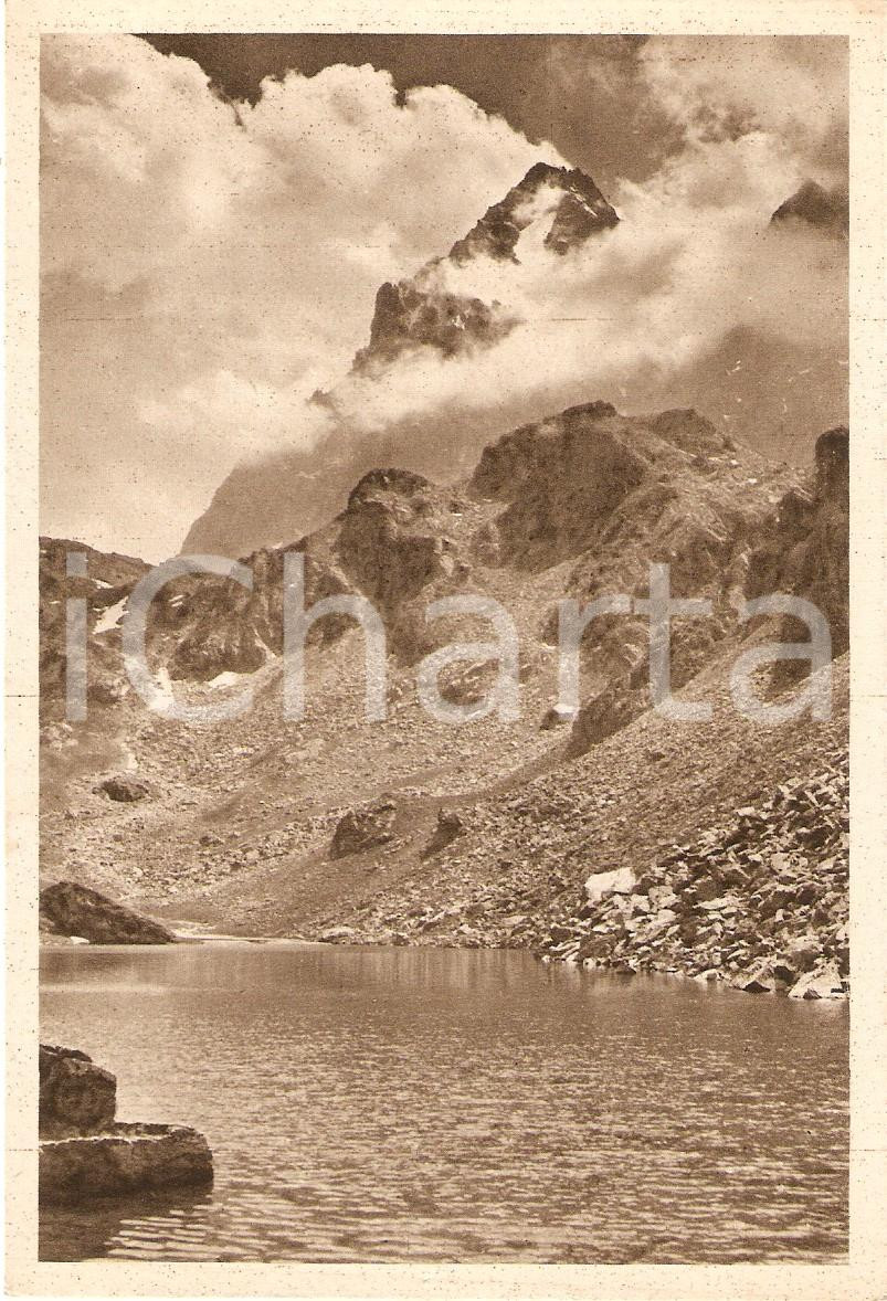 Cartolina originale da collezione 1950 ca ALPI CUNEESI Monviso visto da LAGO FIORENZA Cartolina FG NV 1