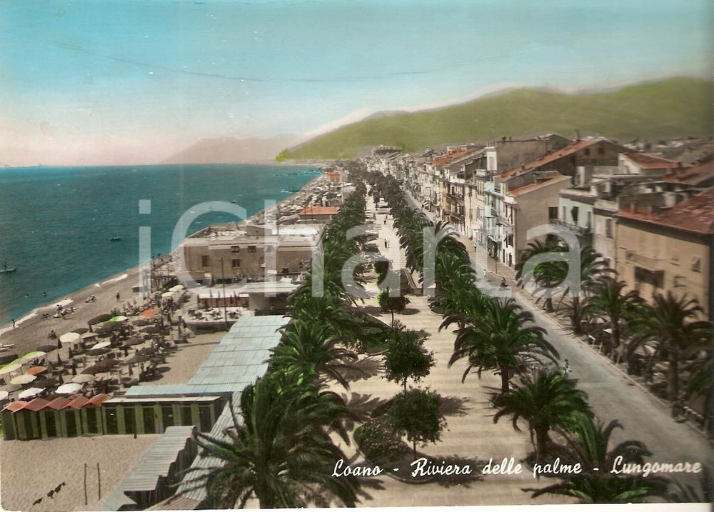 Cartolina originale da collezione 1958 LOANO SV Lungomare  Riviera delle Palme Cartolina FG VG 1