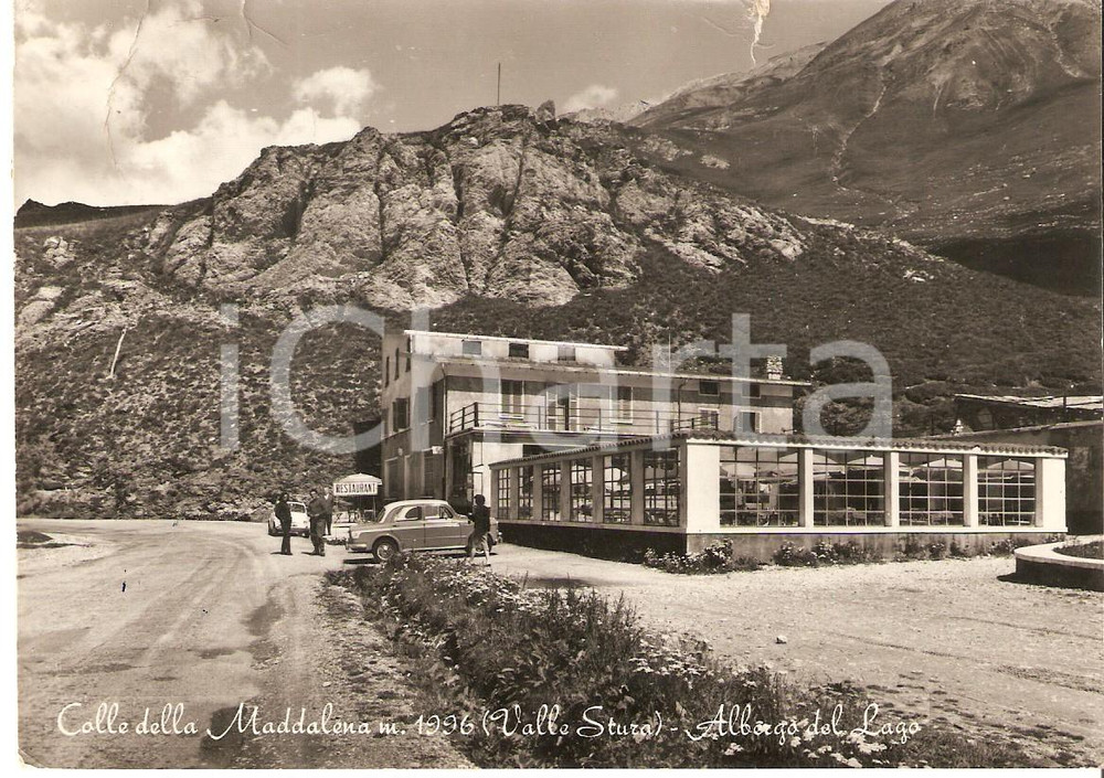 Cartolina originale da collezione 1940 ca VALLE STURA CN Colle della Maddalena e Albergo del Lago Cartolina FG 1