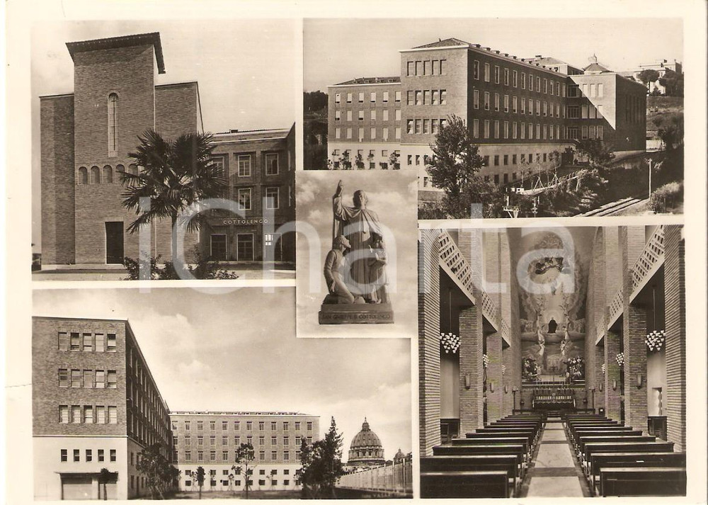 Cartolina originale da collezione 1960 ca ROMA Istituto COTTOLENGO Vedutine padiglioni Cartolina FG NV 1