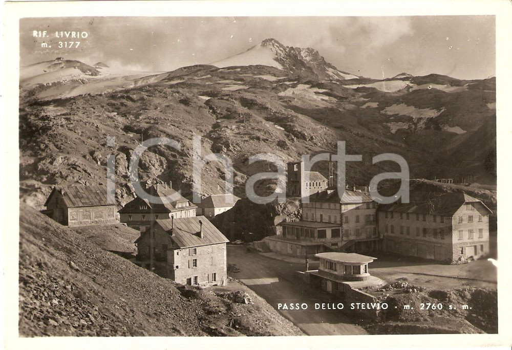 Cartolina originale da collezione 1960 PASSO DELLO STELVIO SO Panorama con Rifugio LIVRIO Cartolina FG VG 1