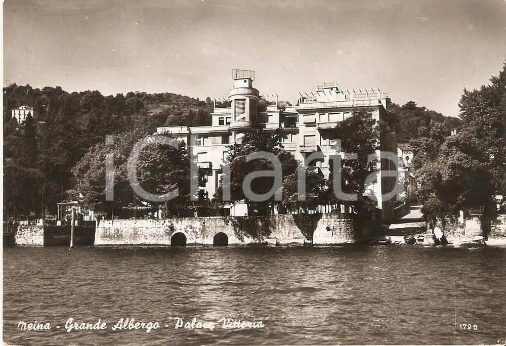 Cartolina originale da collezione 1955 ca MEINA MO Grande Albergo VICTORIA PALACE Cartolina FG VG 1