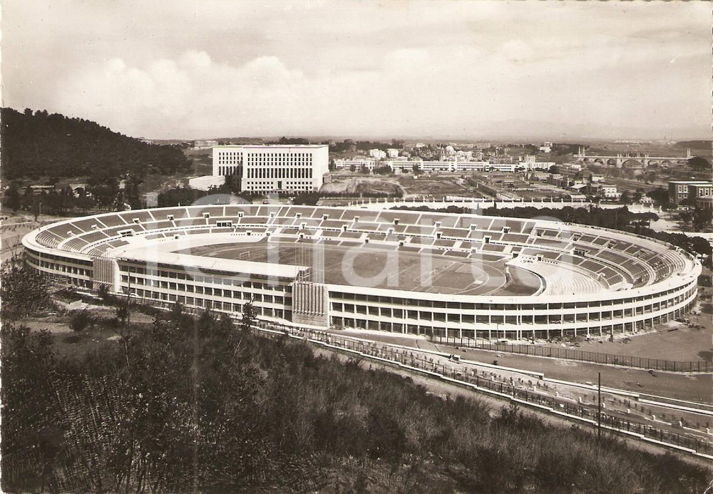 Cartolina originale da collezione 1951 ROMA Stadio dei Centomila  Panorama Cartolina FG VG 1