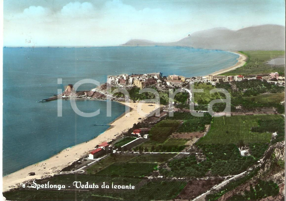 Cartolina originale da collezione 1961 SPERLONGA LT Veduta da levante Cartolina FG VG 1