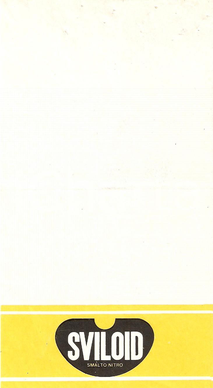Materiale pubblicitario d’epoca 1969 PAVIA Colorificio ROGNONI Smalto al nitro SVILOID Ricevuta 9x17 cm 1