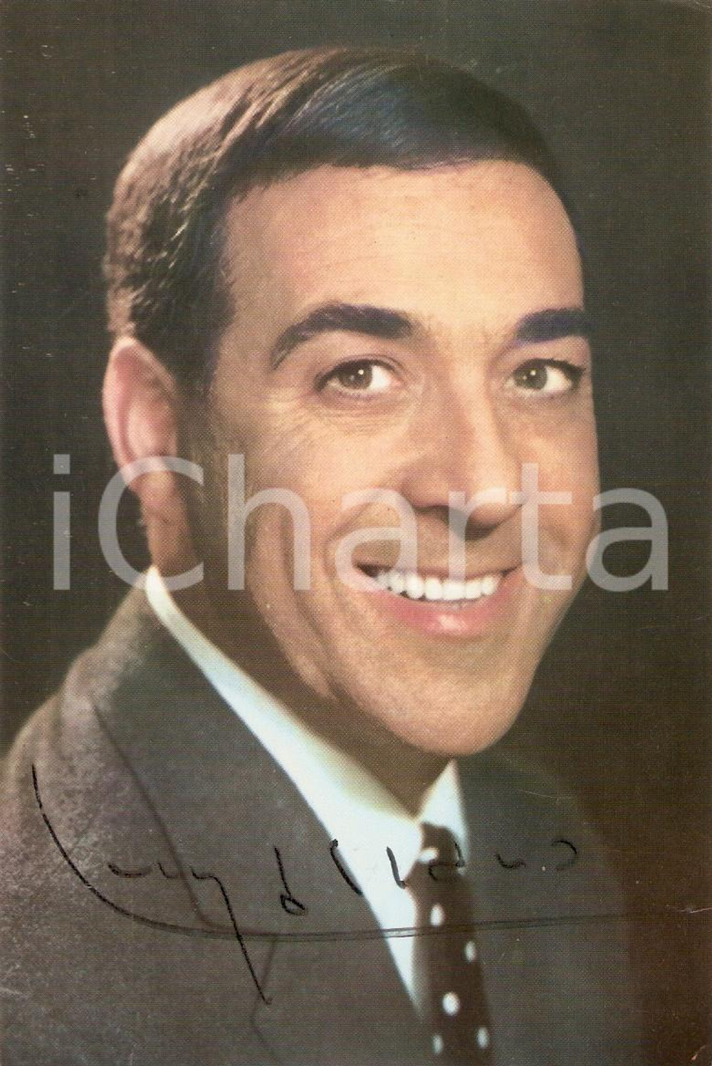 Autografo originale 1963 MUSICA Tenore Luis MARIANO Fotografia seriale con AUTOGRAFO 1